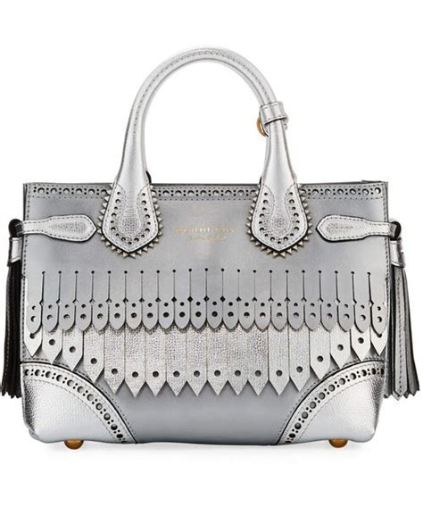 burberry banner fringe bags|Burberry Banner Small Broguing Fringe Metallic Tote Bag.